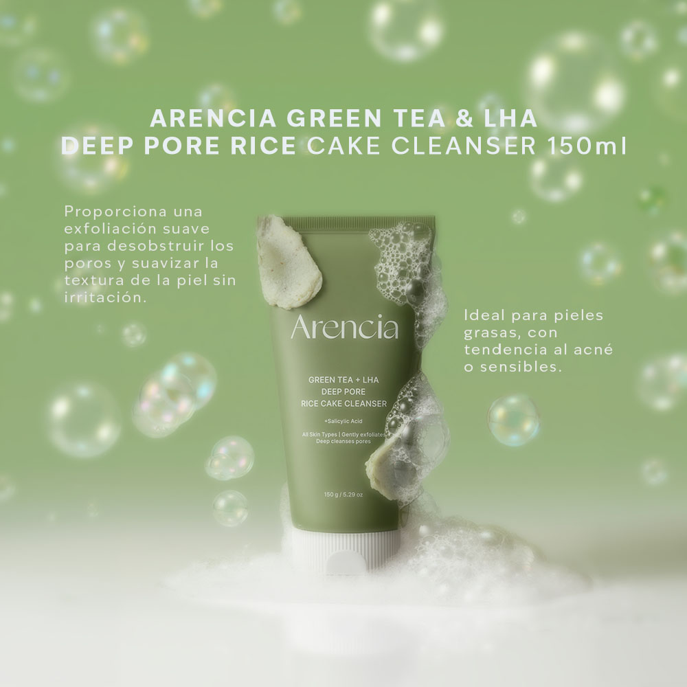 GREEN TEA & LHA DEEP PORE RICE CAKE CLEANSER (LIMPIADOR FACIAL PURIFICANTE)